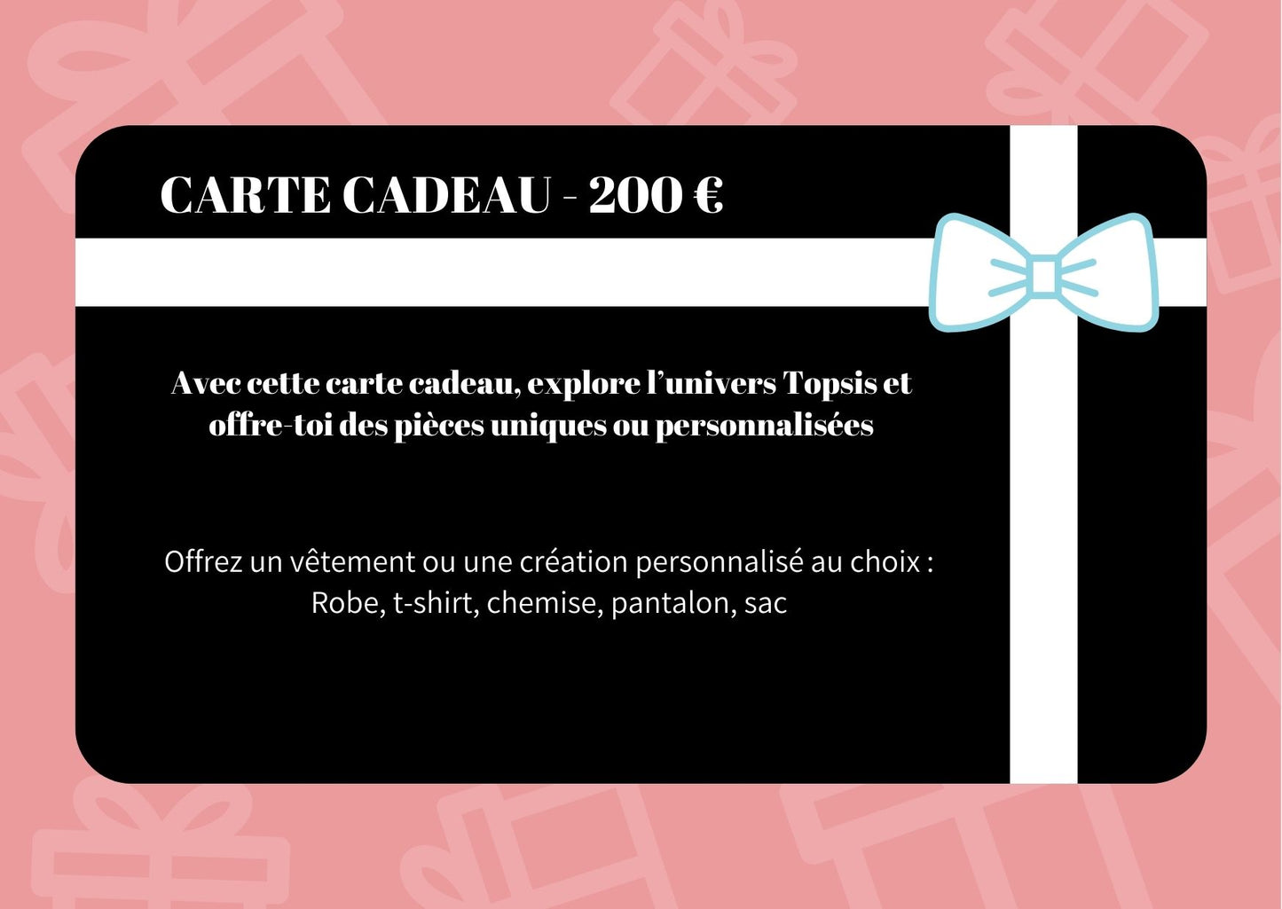 Carte Cadeaux Topsis Official